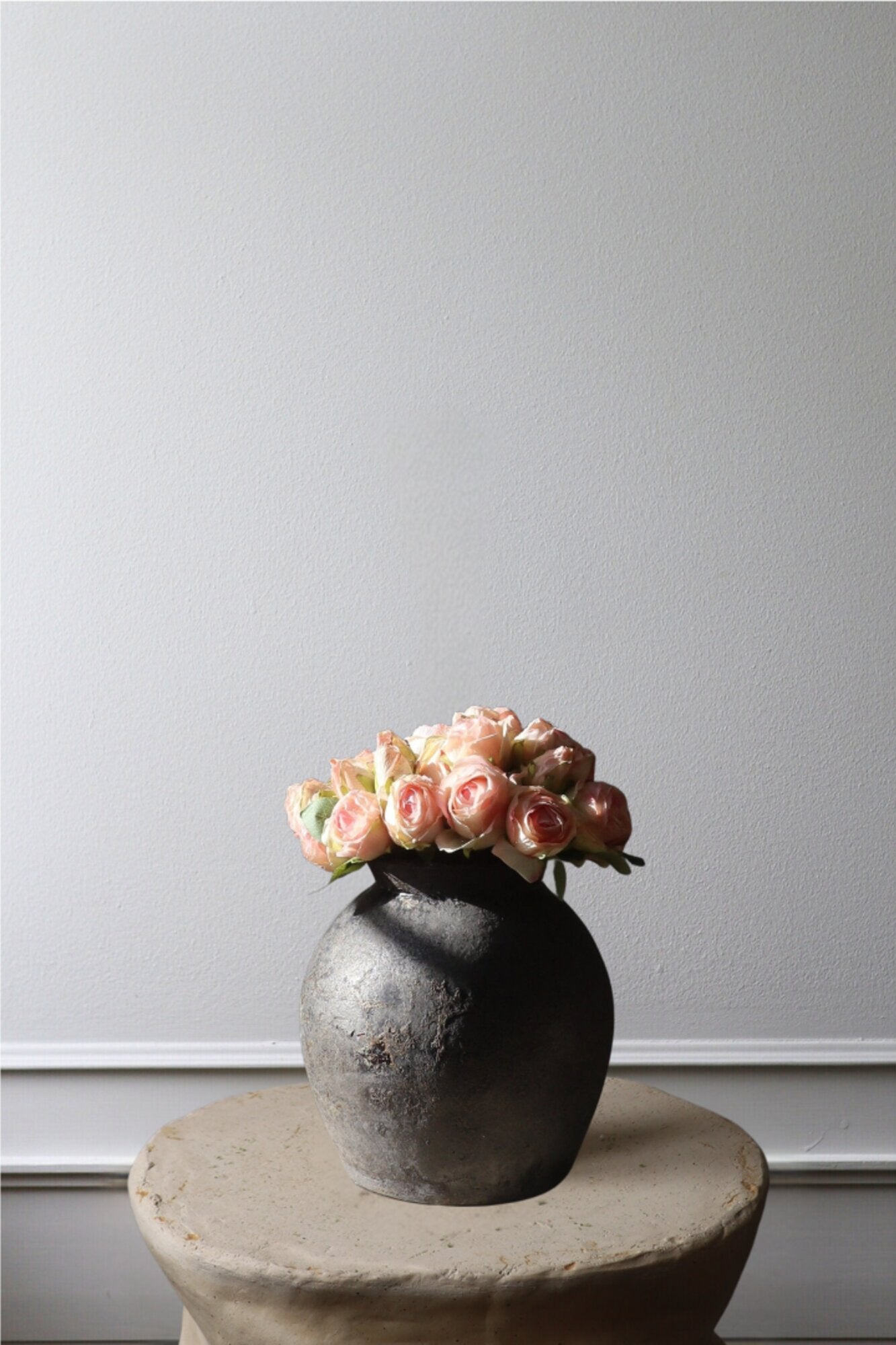 Kunstig rose buket, mini - pink